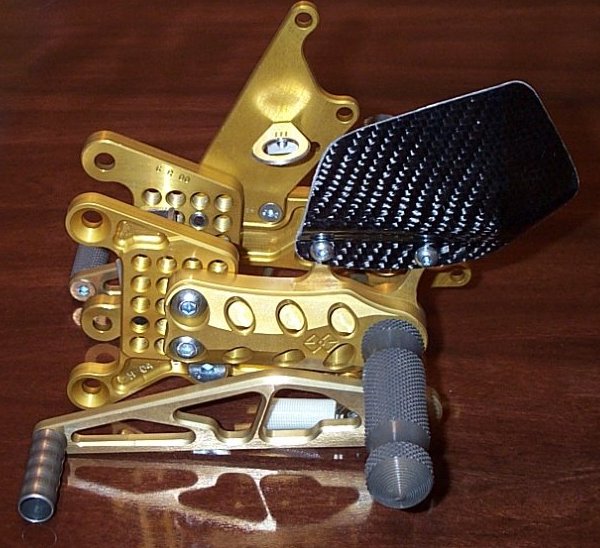 Gilles gold rearsets for the Hayabusa